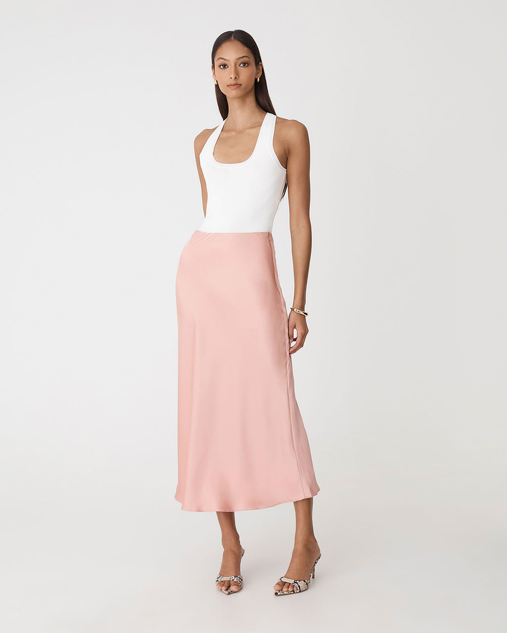 Valeria A-line Satin Skirt