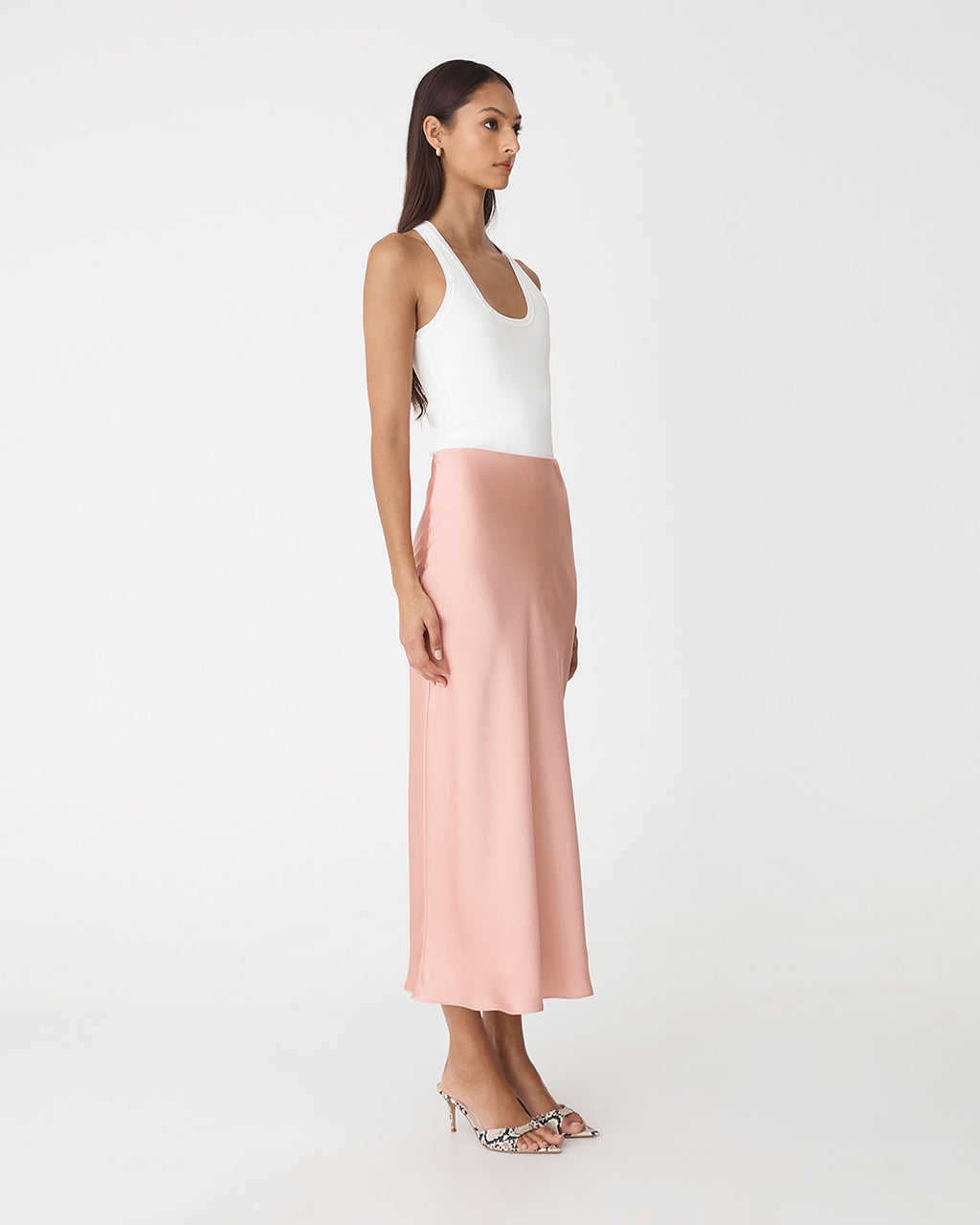 Valeria A-line Satin Skirt
