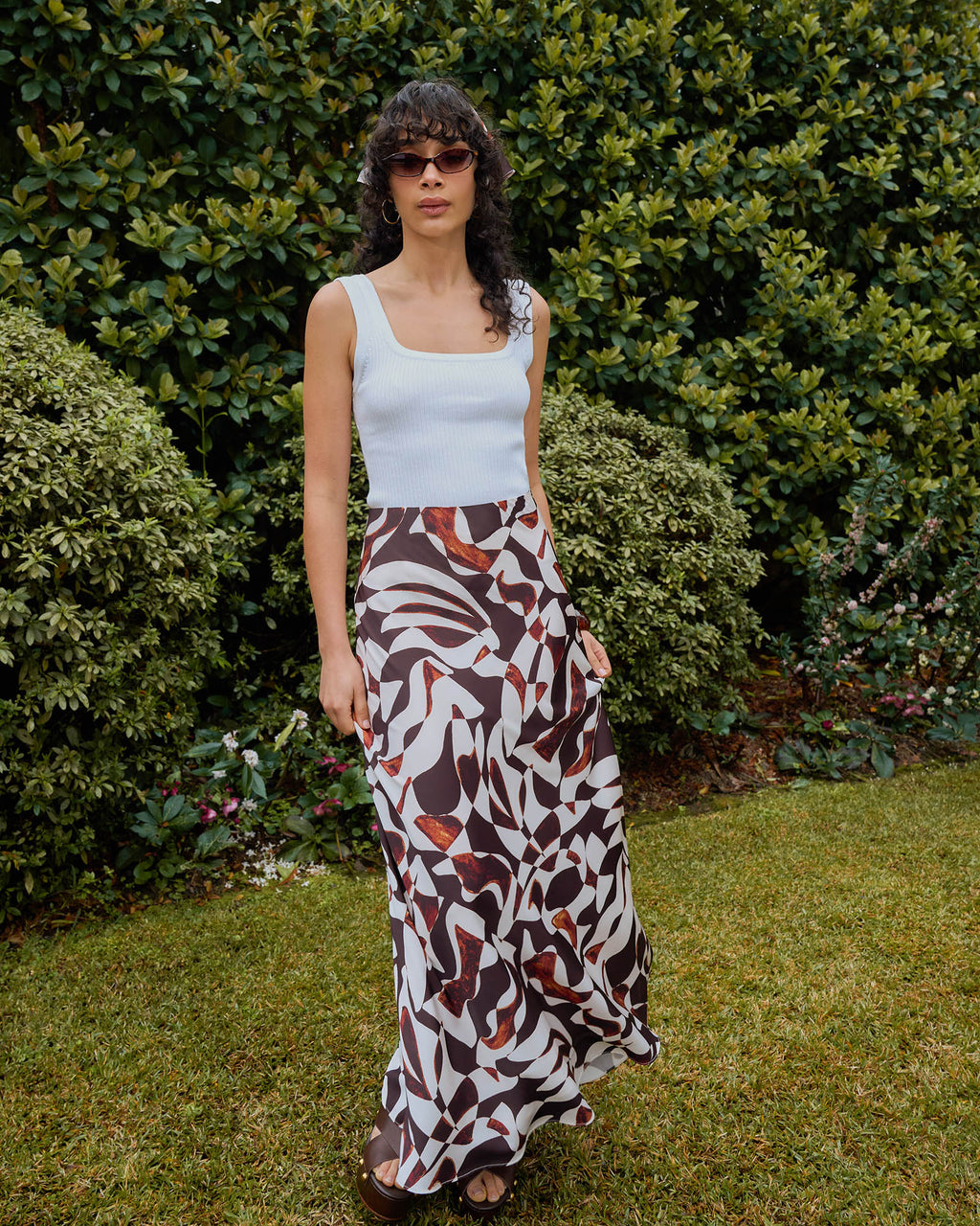 Hazel Printed A-line Skirt