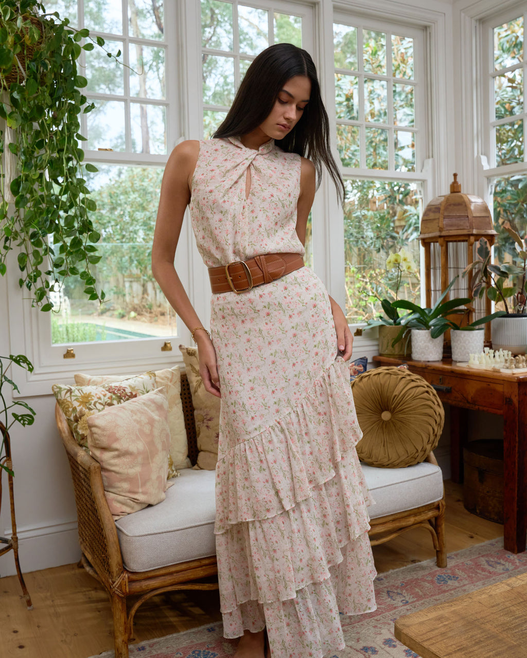 Indy Ruffle Floral Skirt