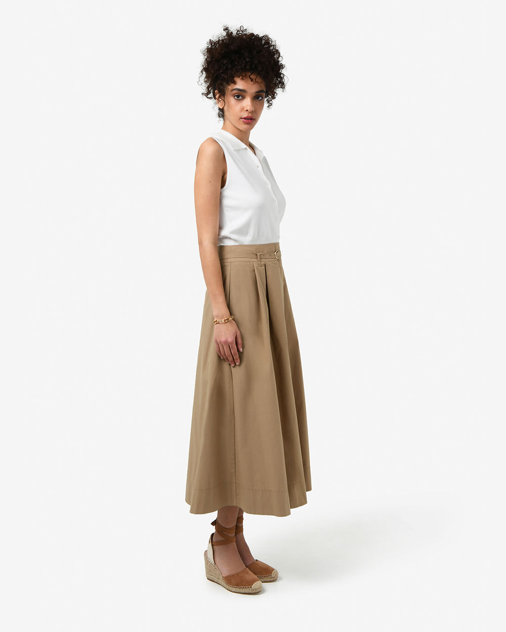 Willow Cotton Belted Skirt