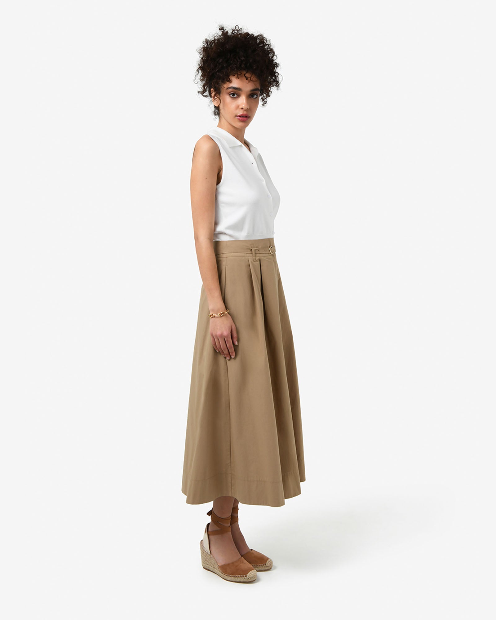 Willow Cotton Belted Skirt