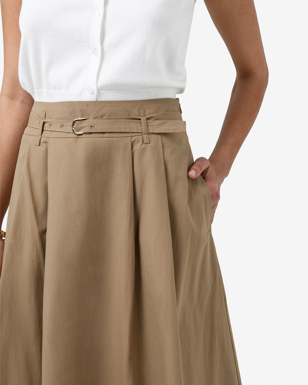 Willow Cotton Belted Skirt