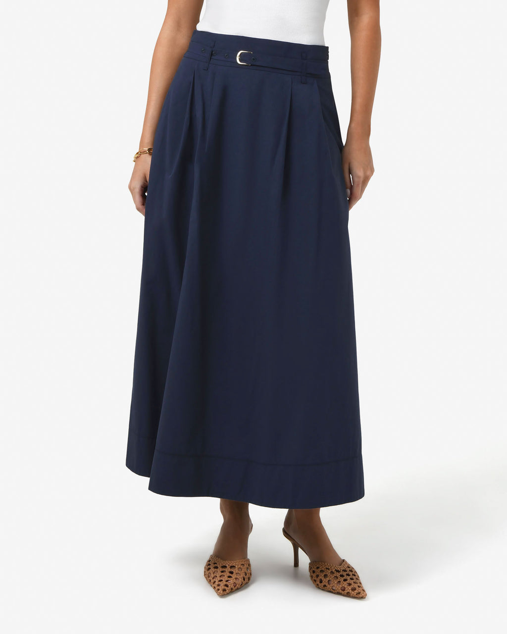 Willow Cotton Belted Skirt
