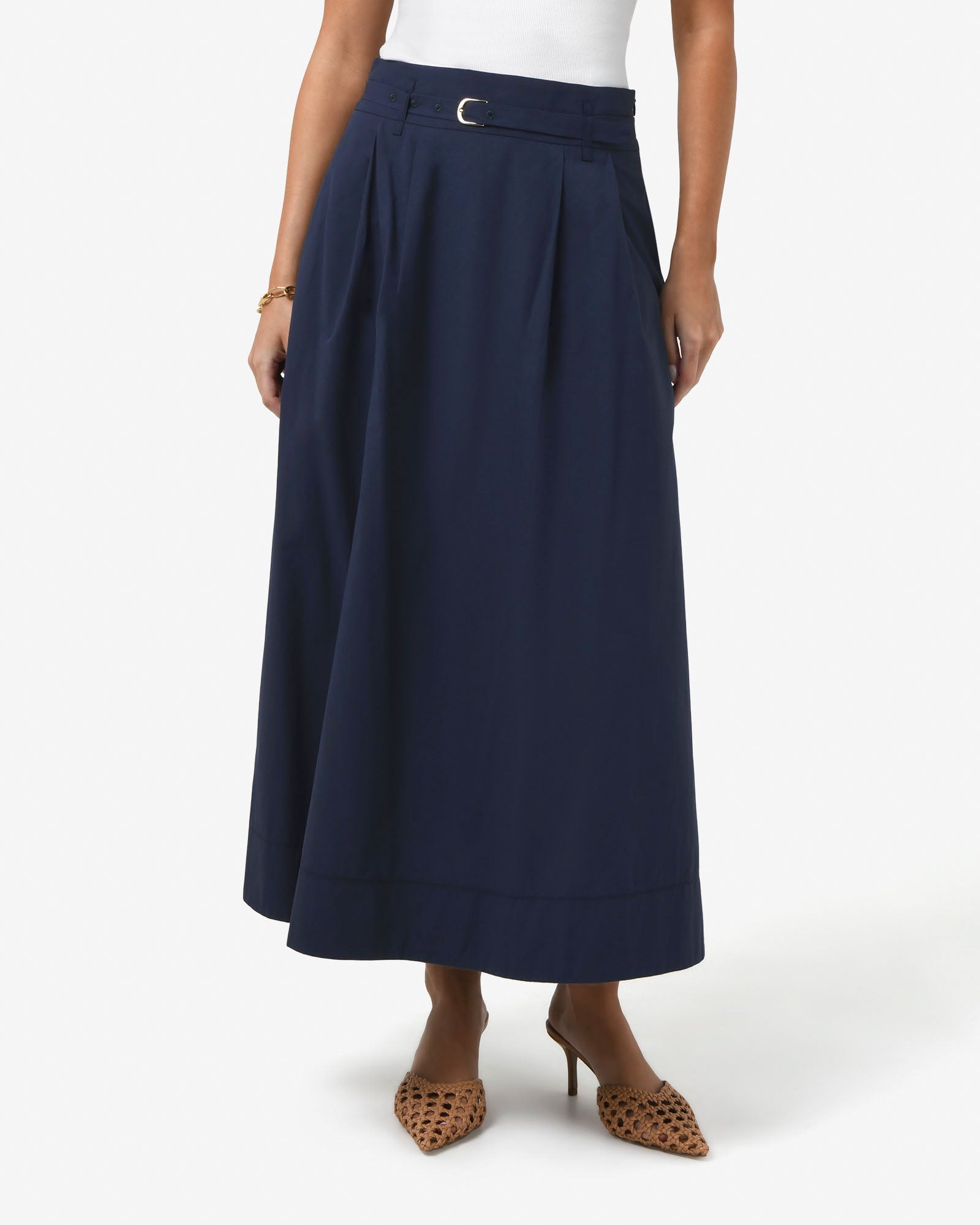 Willow Cotton Belted Skirt