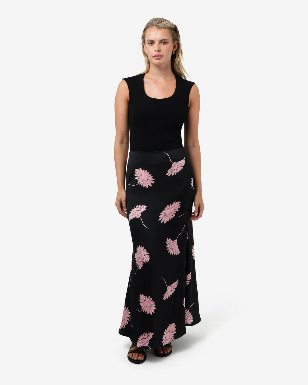 Felicia Floral Satin Skirt