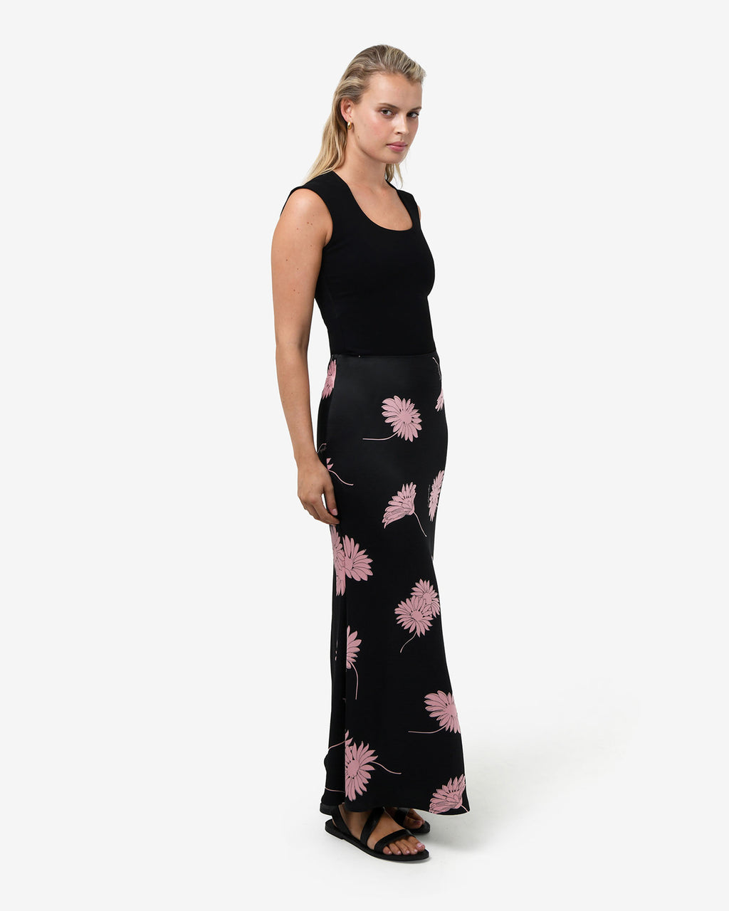 Felicia Floral Satin Skirt