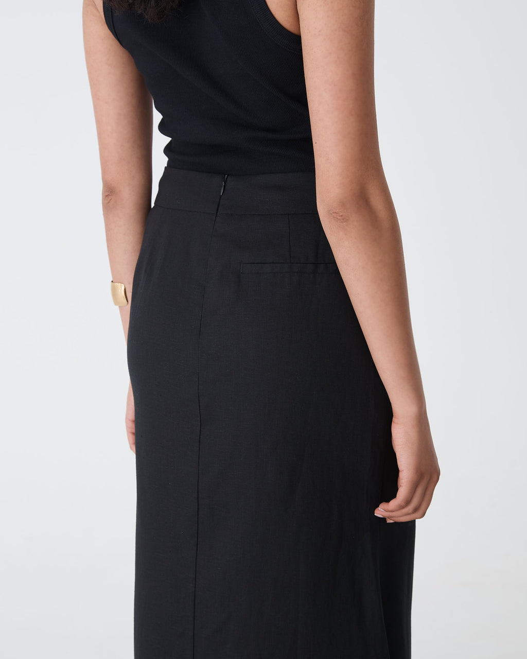 Amelia Linen Blend Maxi Skirt