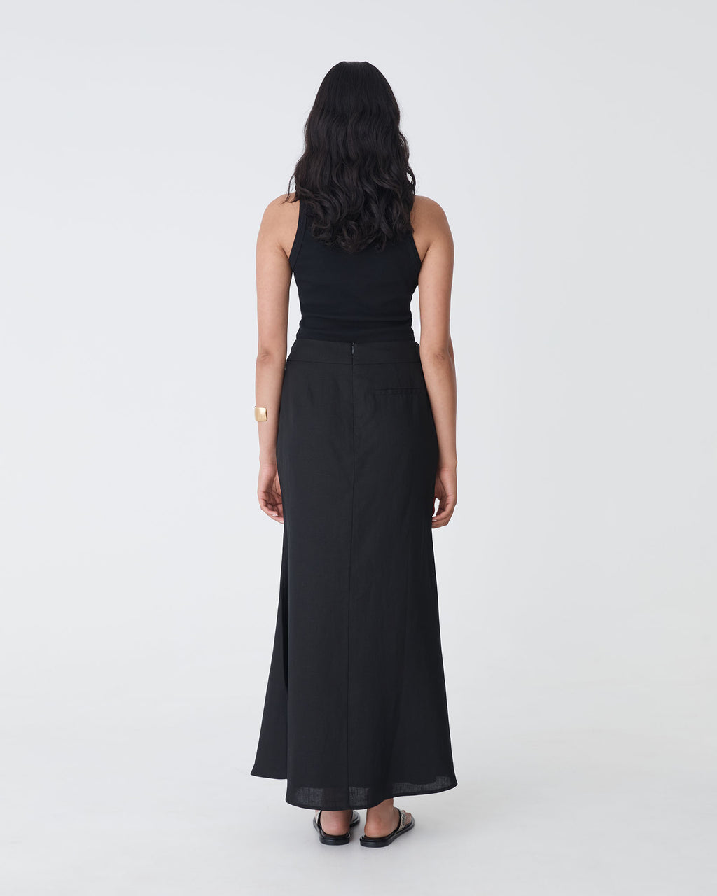 Amelia Linen Blend Maxi Skirt