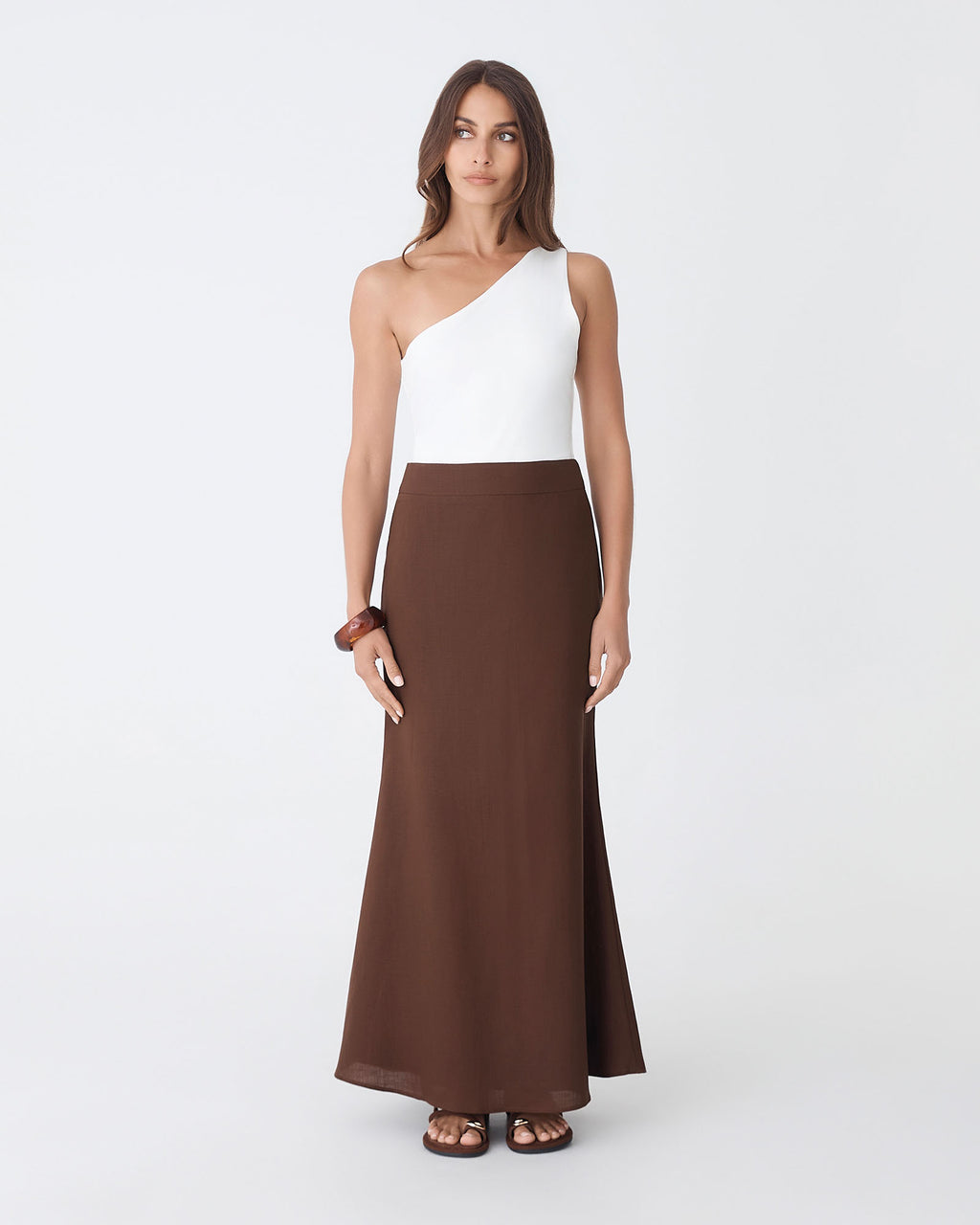 Amelia Linen Blend Maxi Skirt