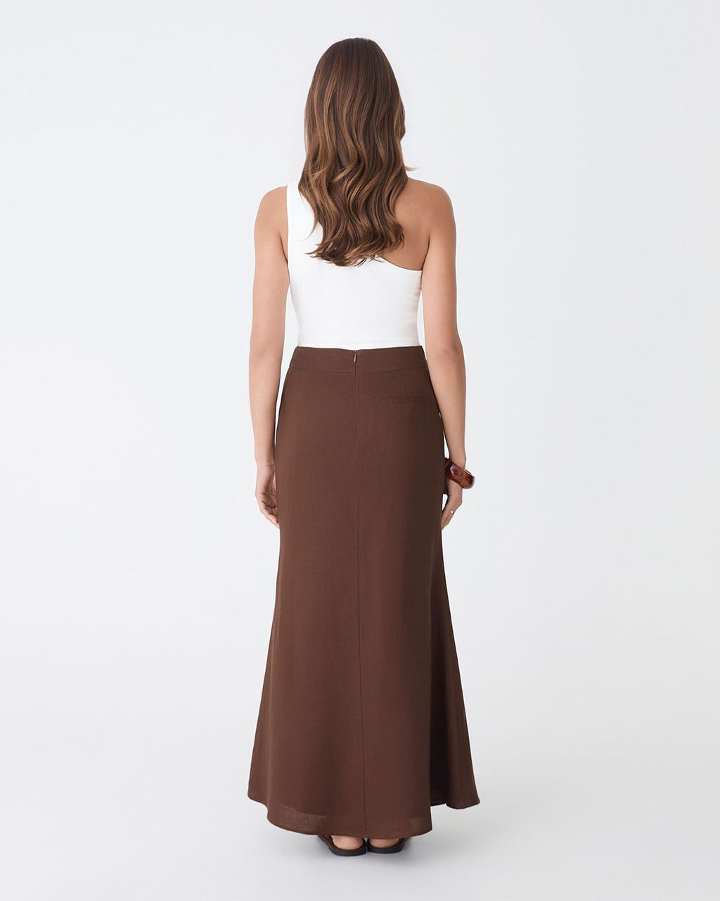 Amelia Linen Blend Maxi Skirt