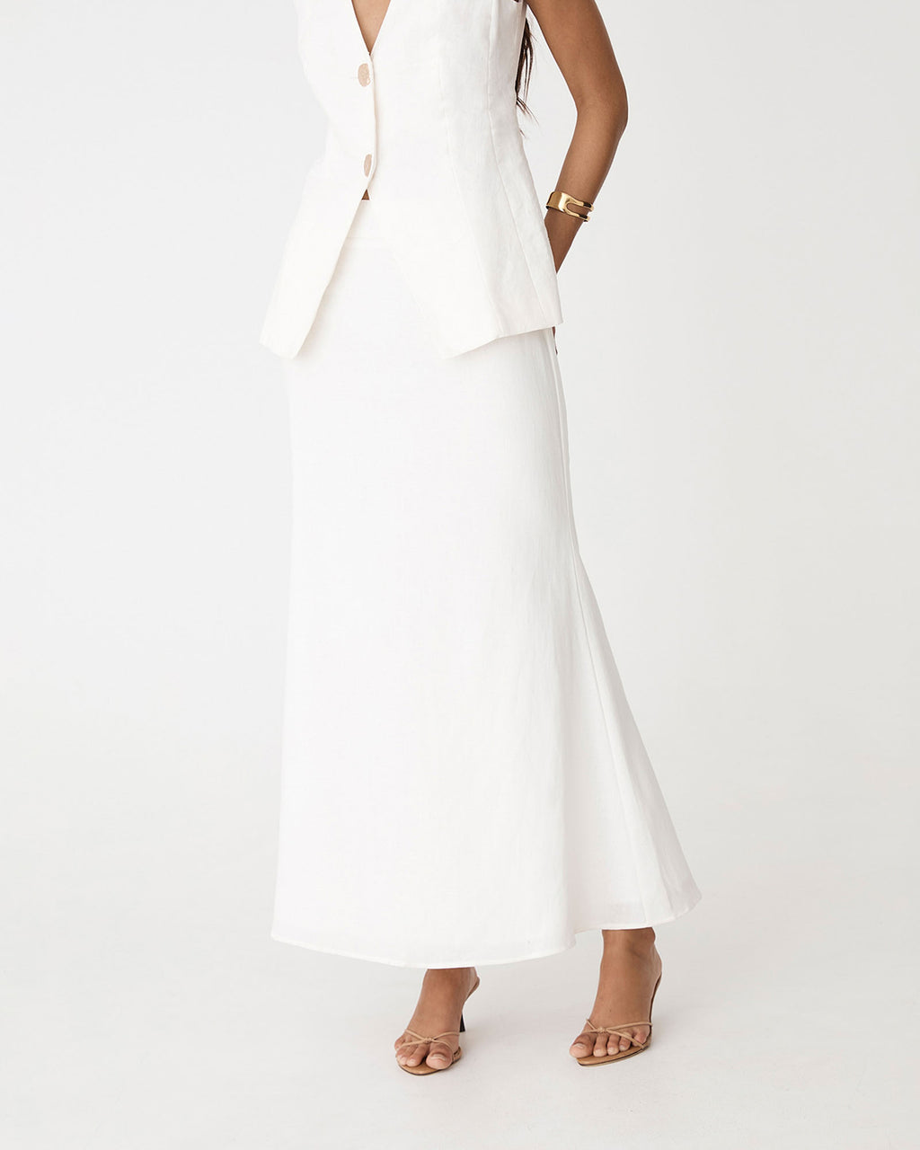 Amelia Linen Blend Maxi Skirt