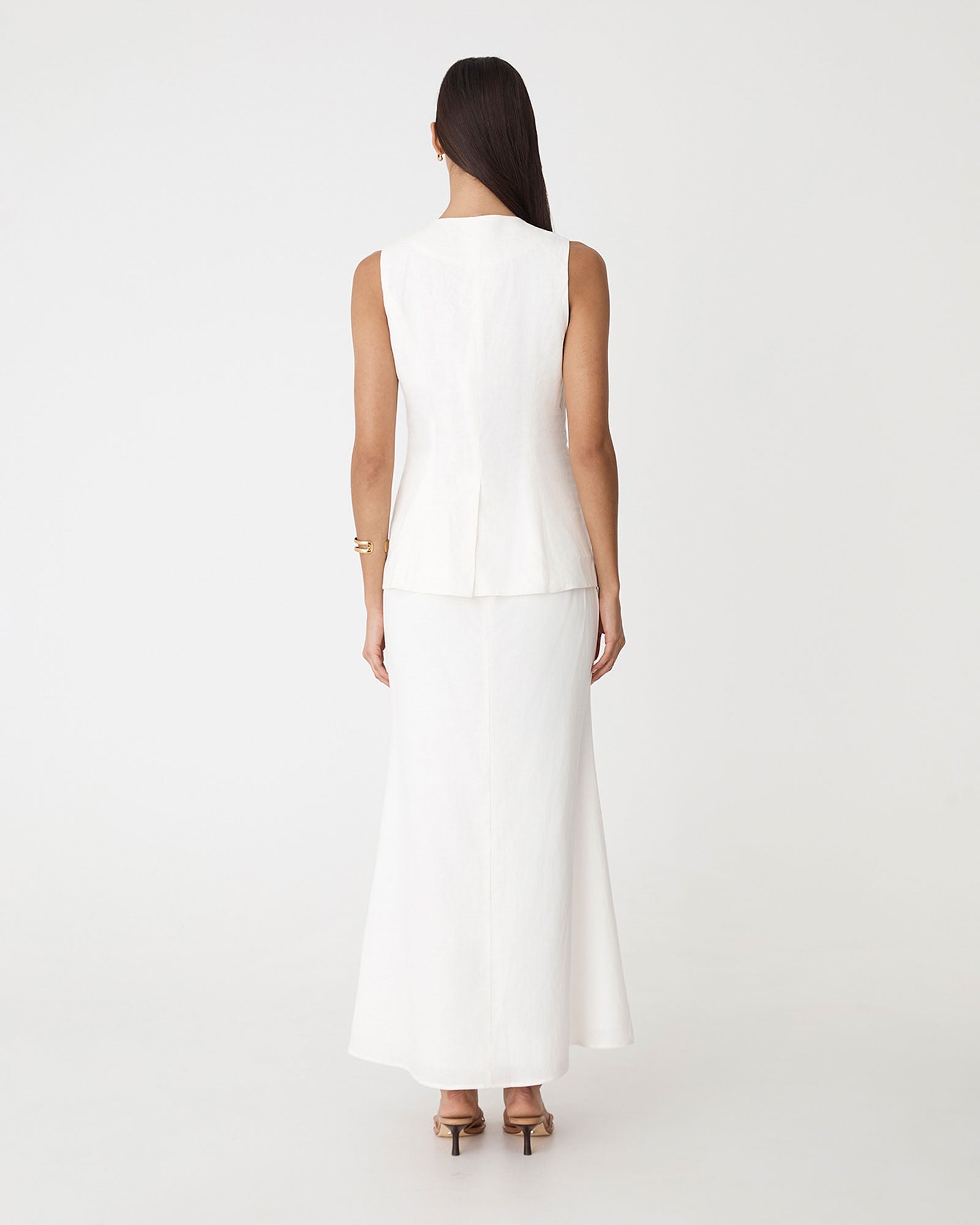 Amelia Linen Blend Maxi Skirt
