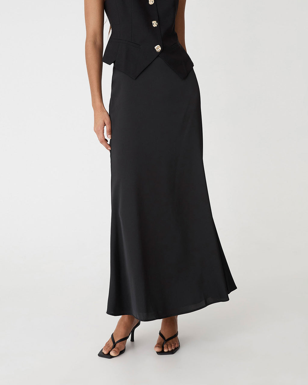 Leigh Satin Maxi Skirt