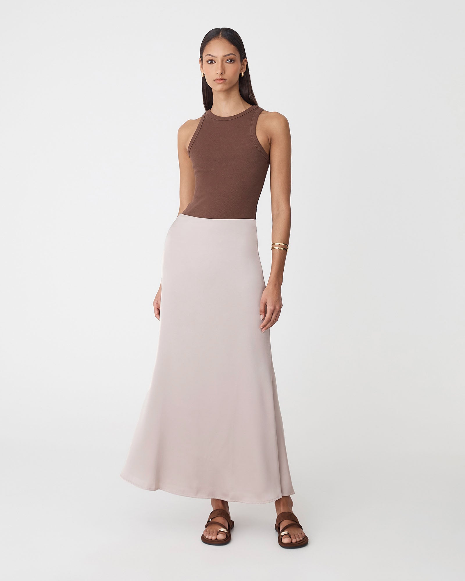 Leigh Satin Maxi Skirt