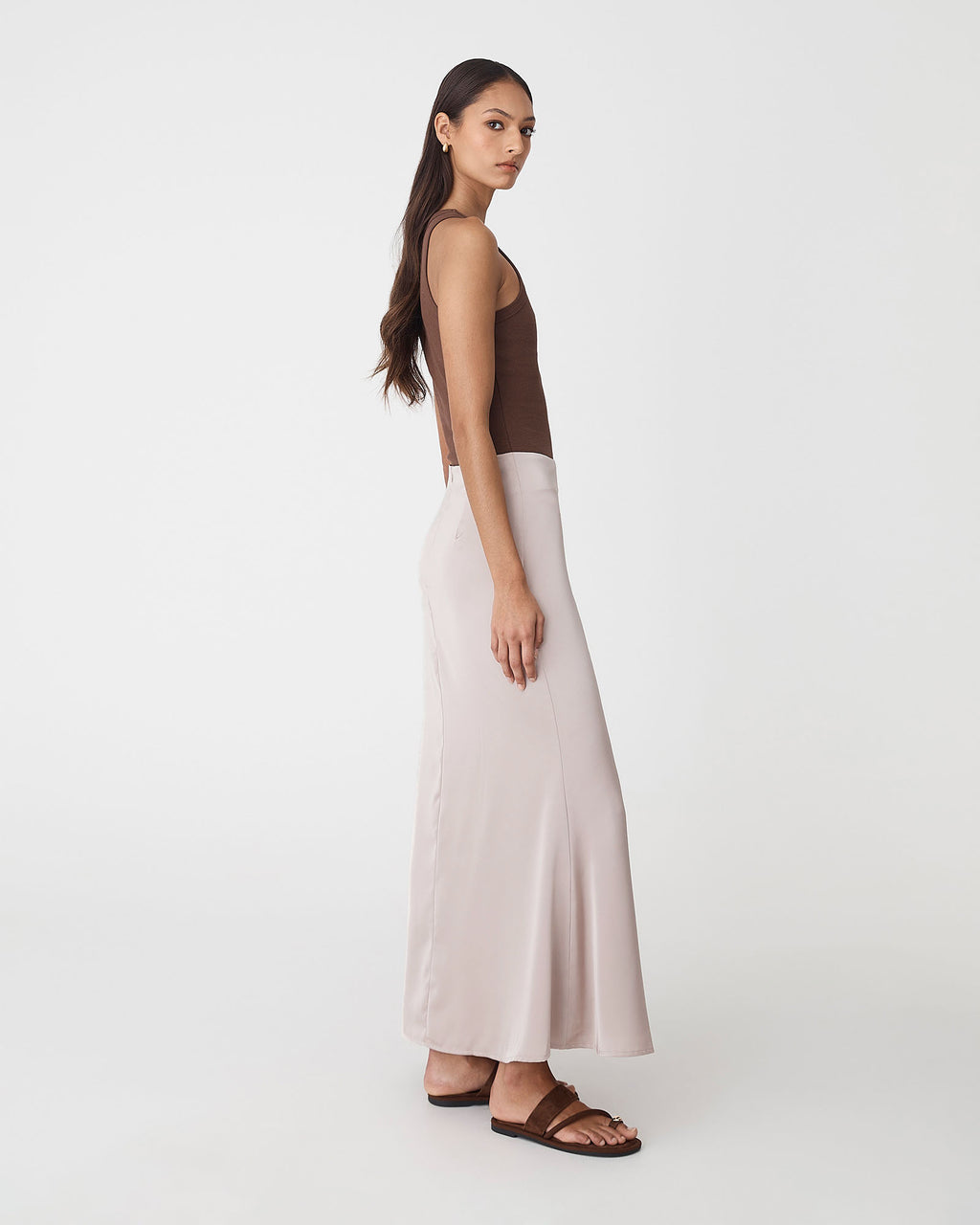 Leigh Satin Maxi Skirt