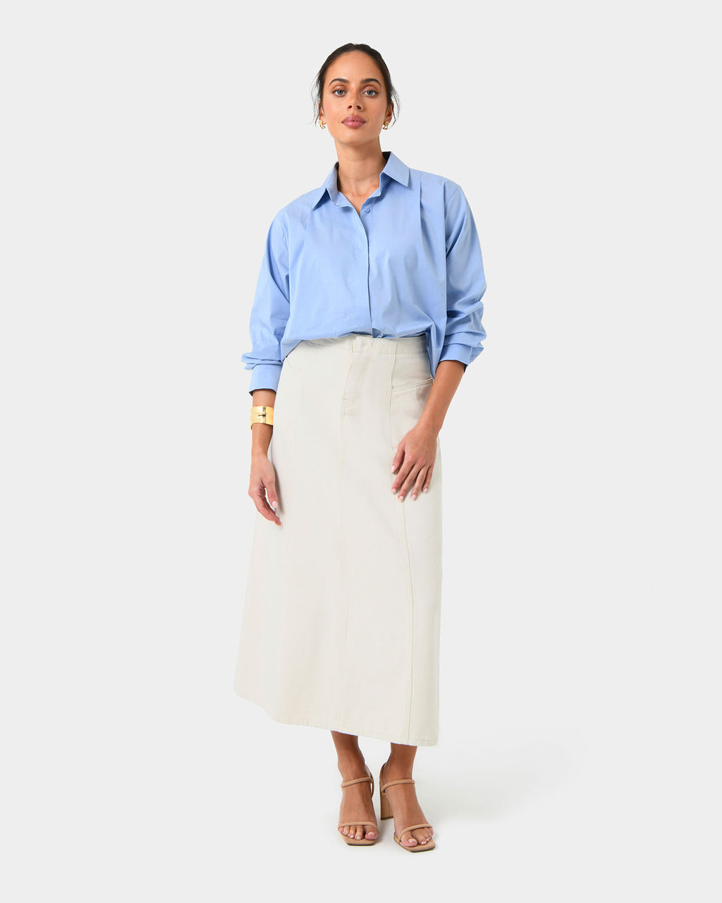 Baire Pleated Crop Shirt