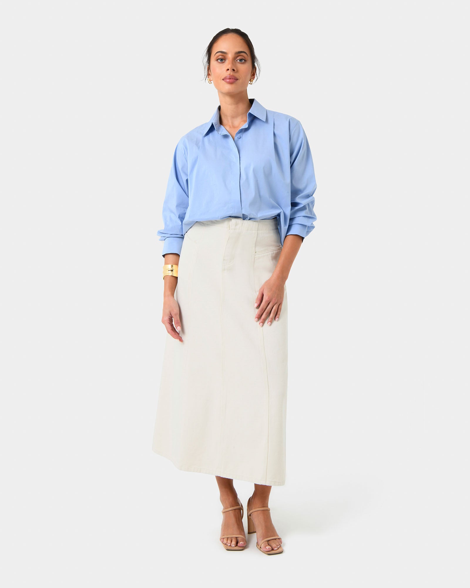Baire Pleated Crop Shirt