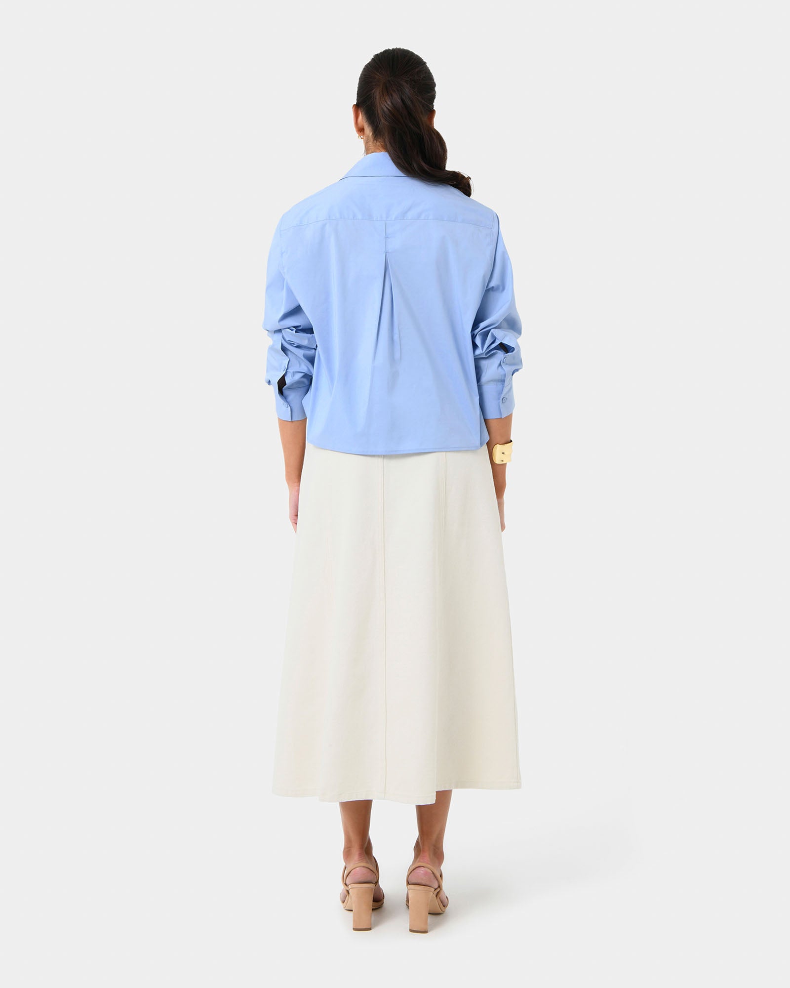 Baire Pleated Crop Shirt
