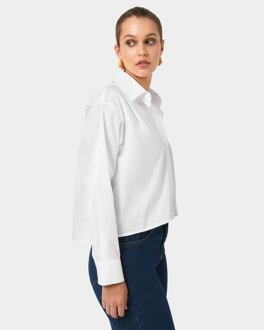 Baire Pleated Crop Shirt
