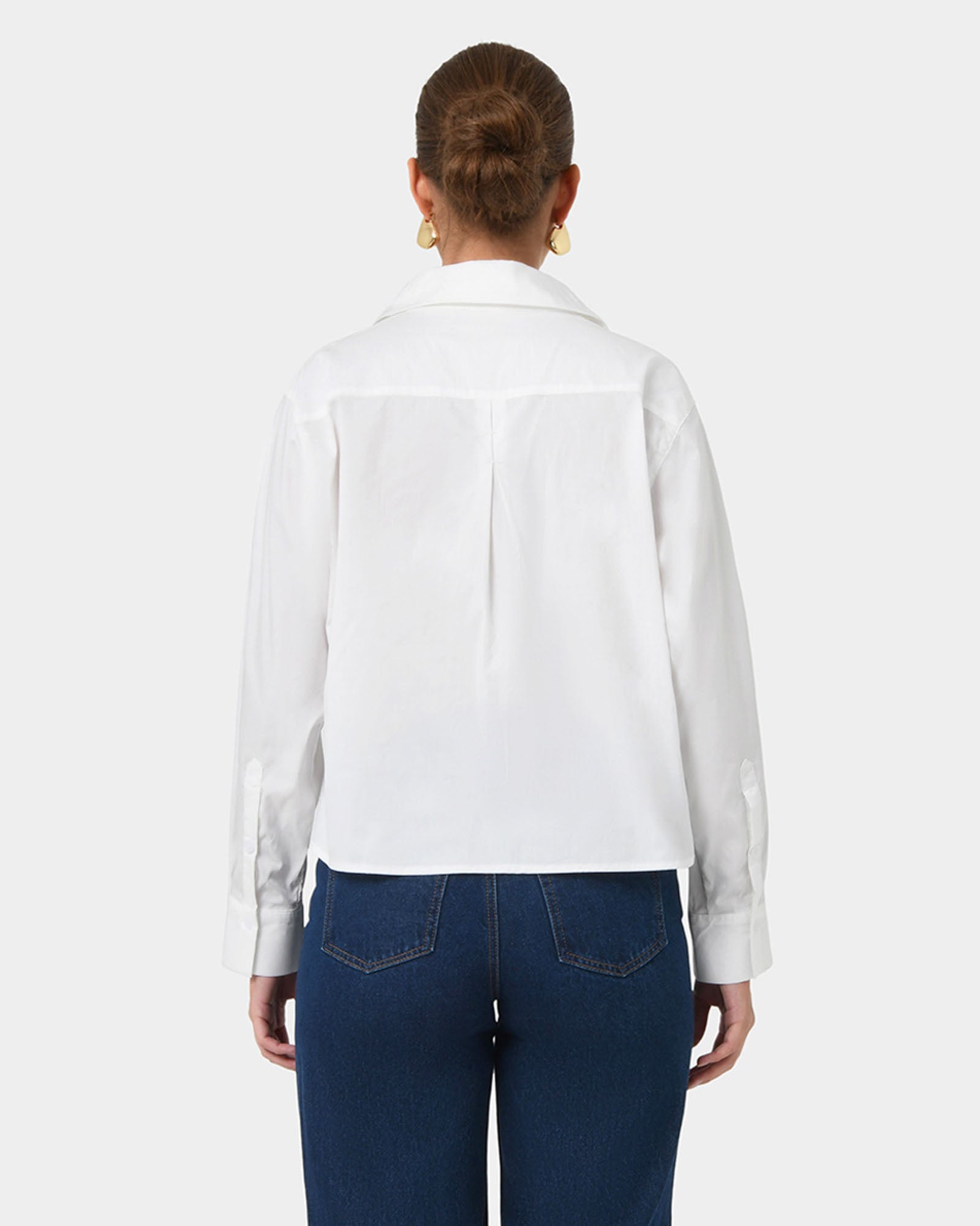 Baire Pleated Crop Shirt