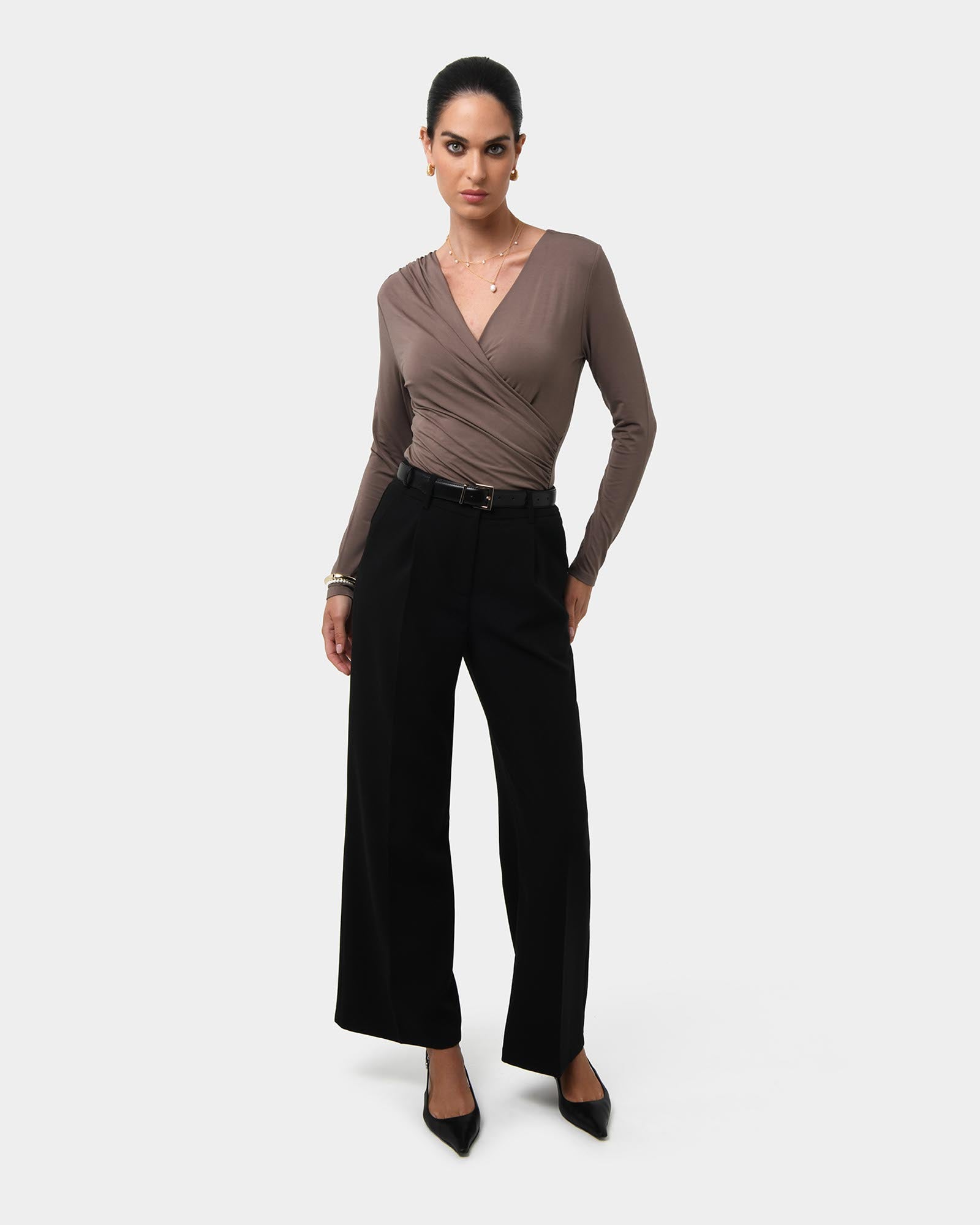 Tika Crossover Ruched Top