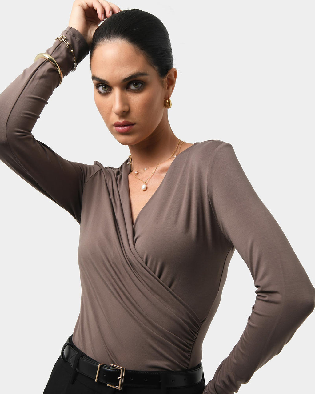 Tika Crossover Ruched Top
