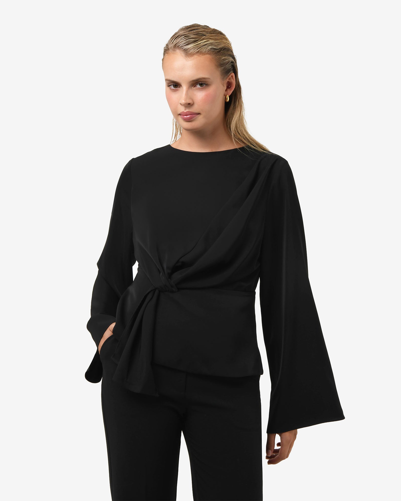 Melody Long Sleeve Draped Top