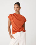 Zafina Pleated Draped Top