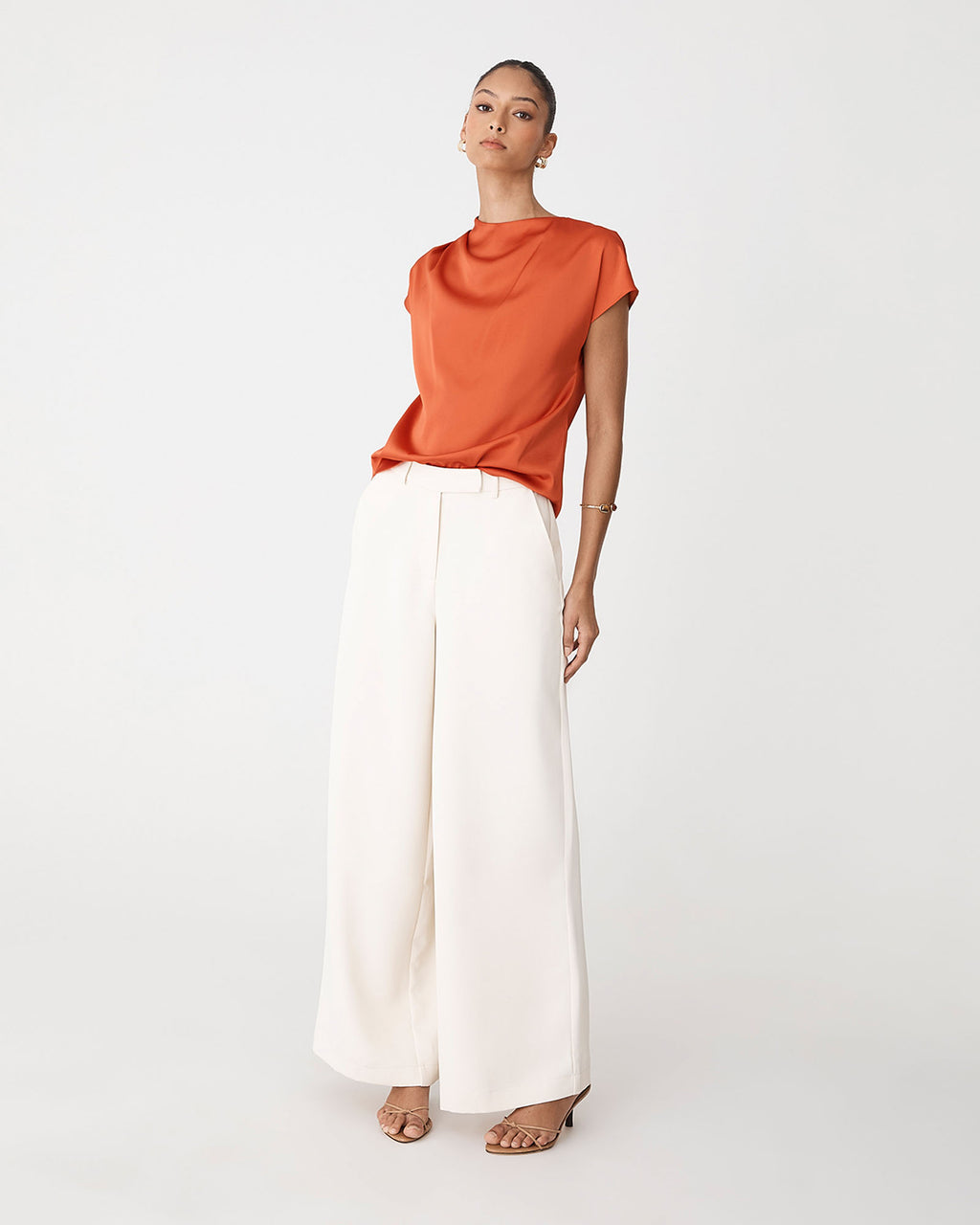 Zafina Pleated Draped Top