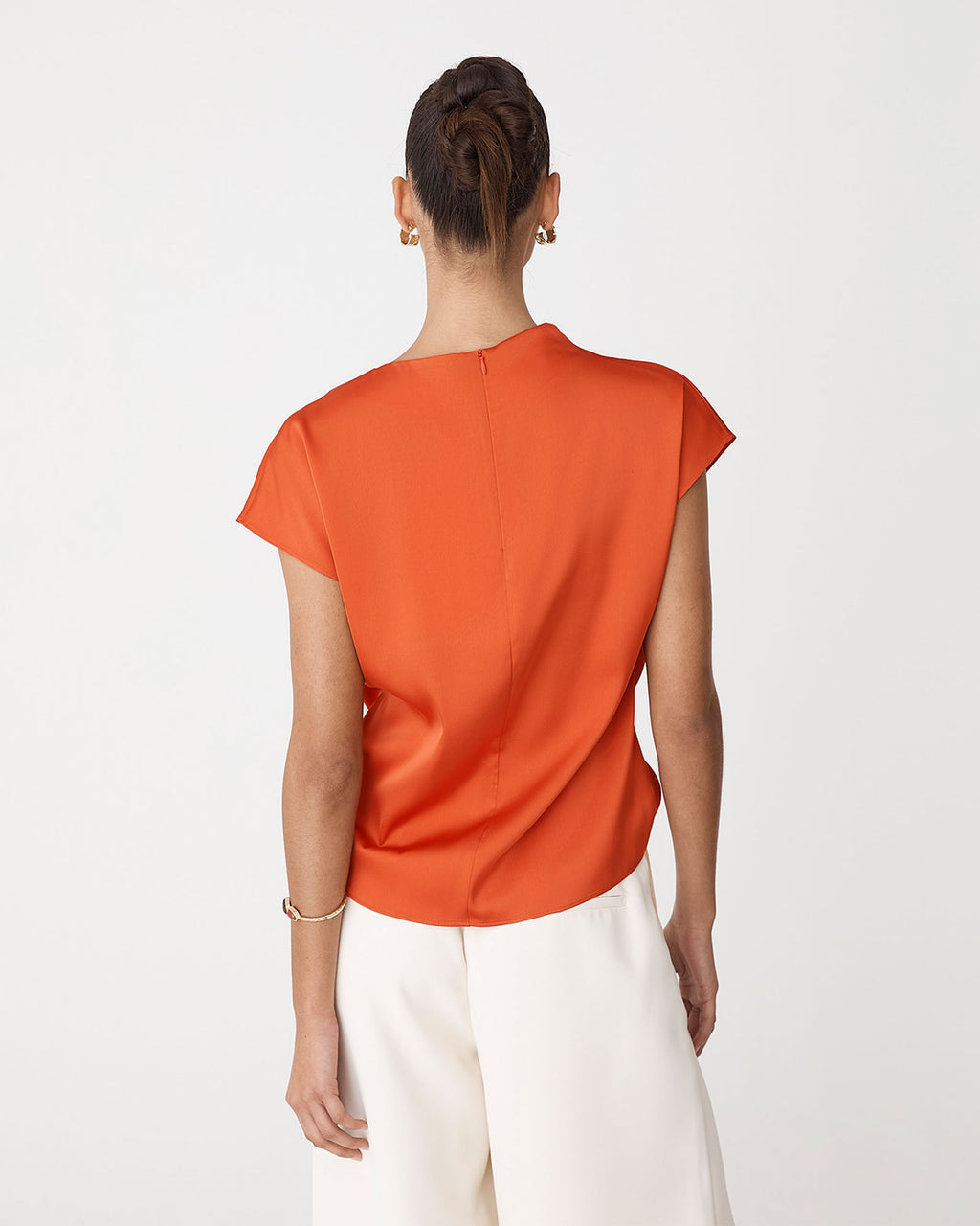 Zafina Pleated Draped Top