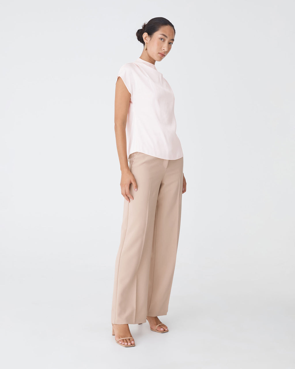 Zafina Pleated Draped Top