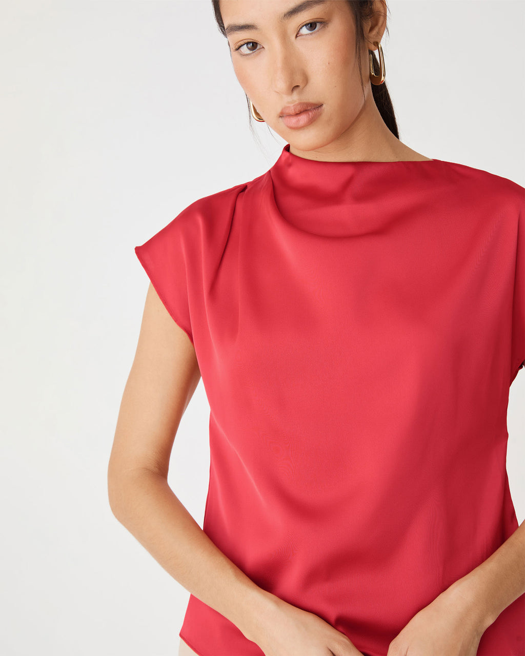Zafina Pleated Draped Top