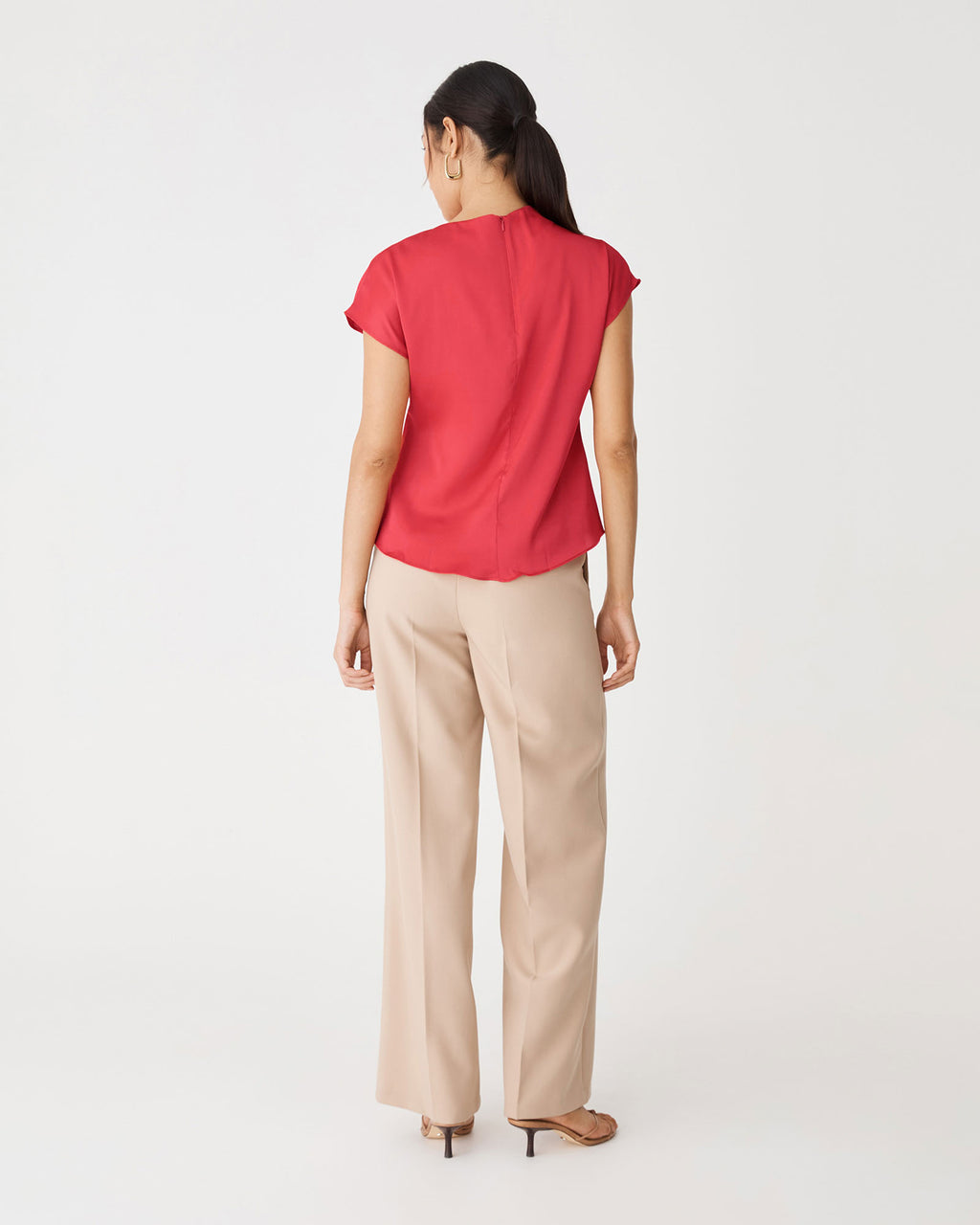 Zafina Pleated Draped Top