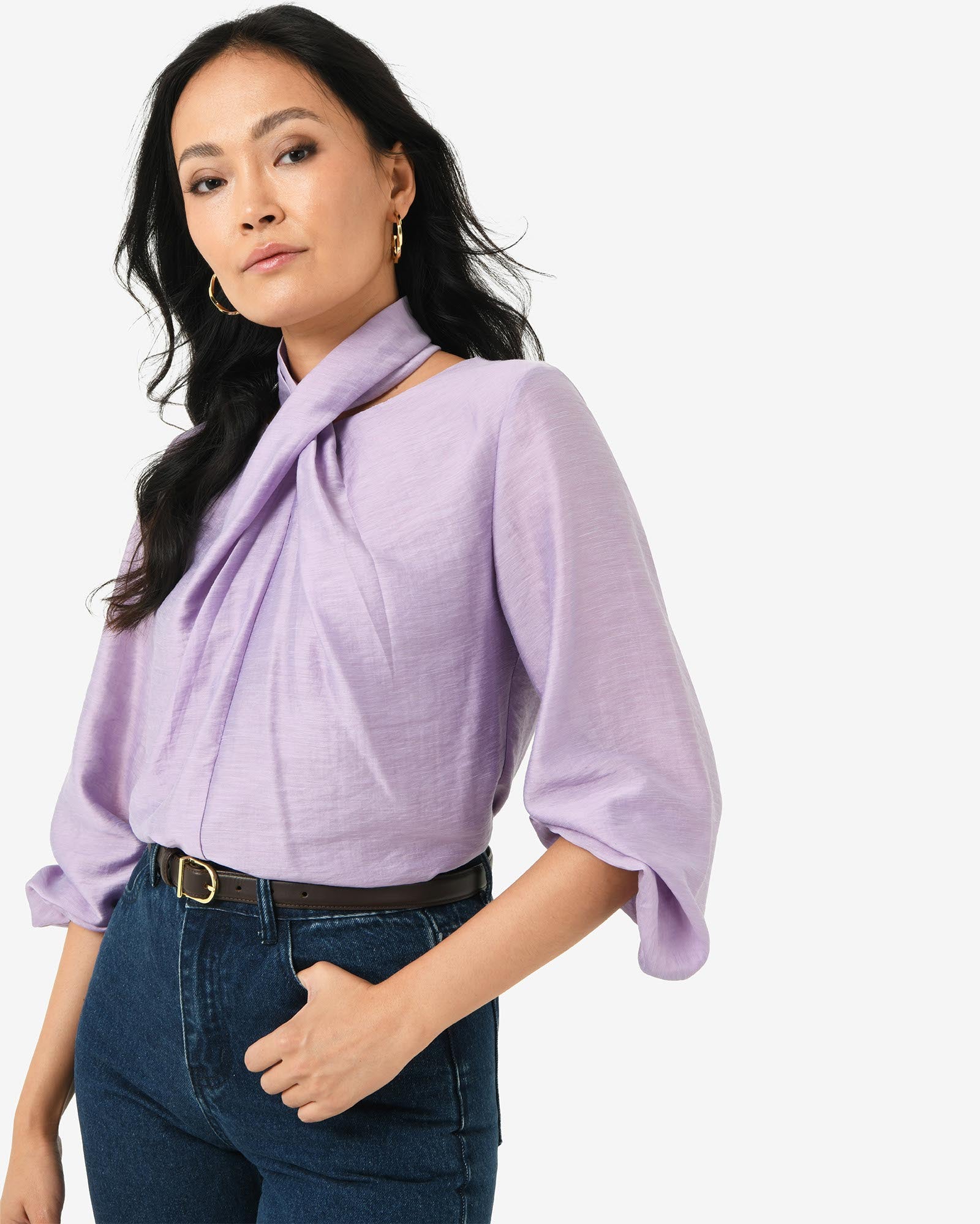 Bellini Twist Neck Blouse