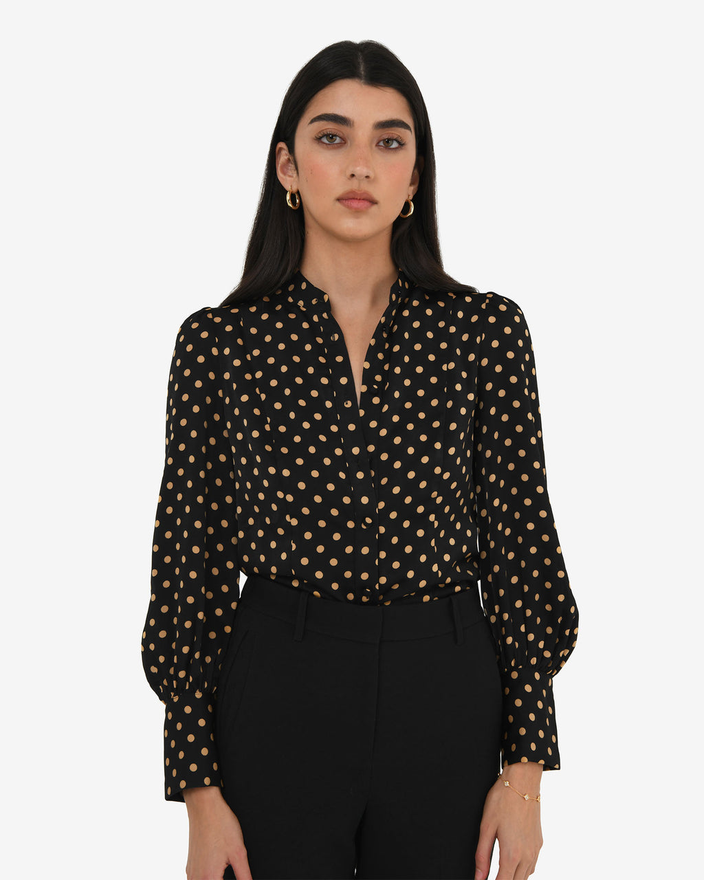 Dotti Polka Dot Printed Blouse
