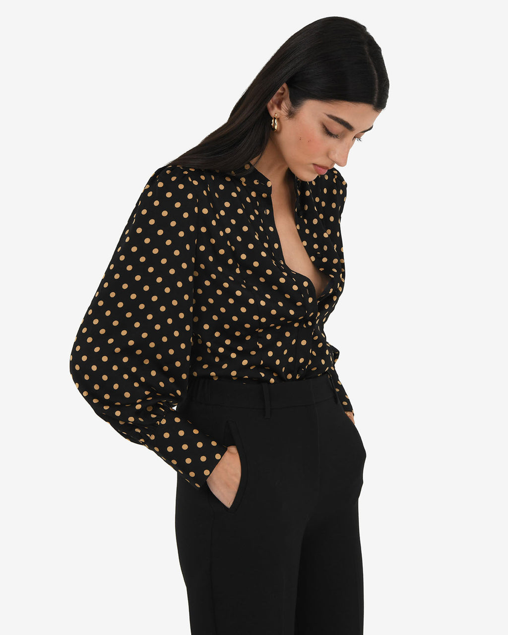 Dotti Polka Dot Printed Blouse