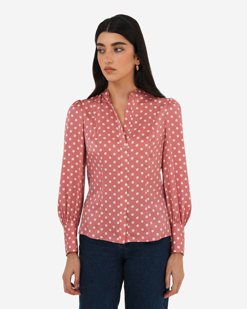 Dotti Polka Dot Printed Blouse