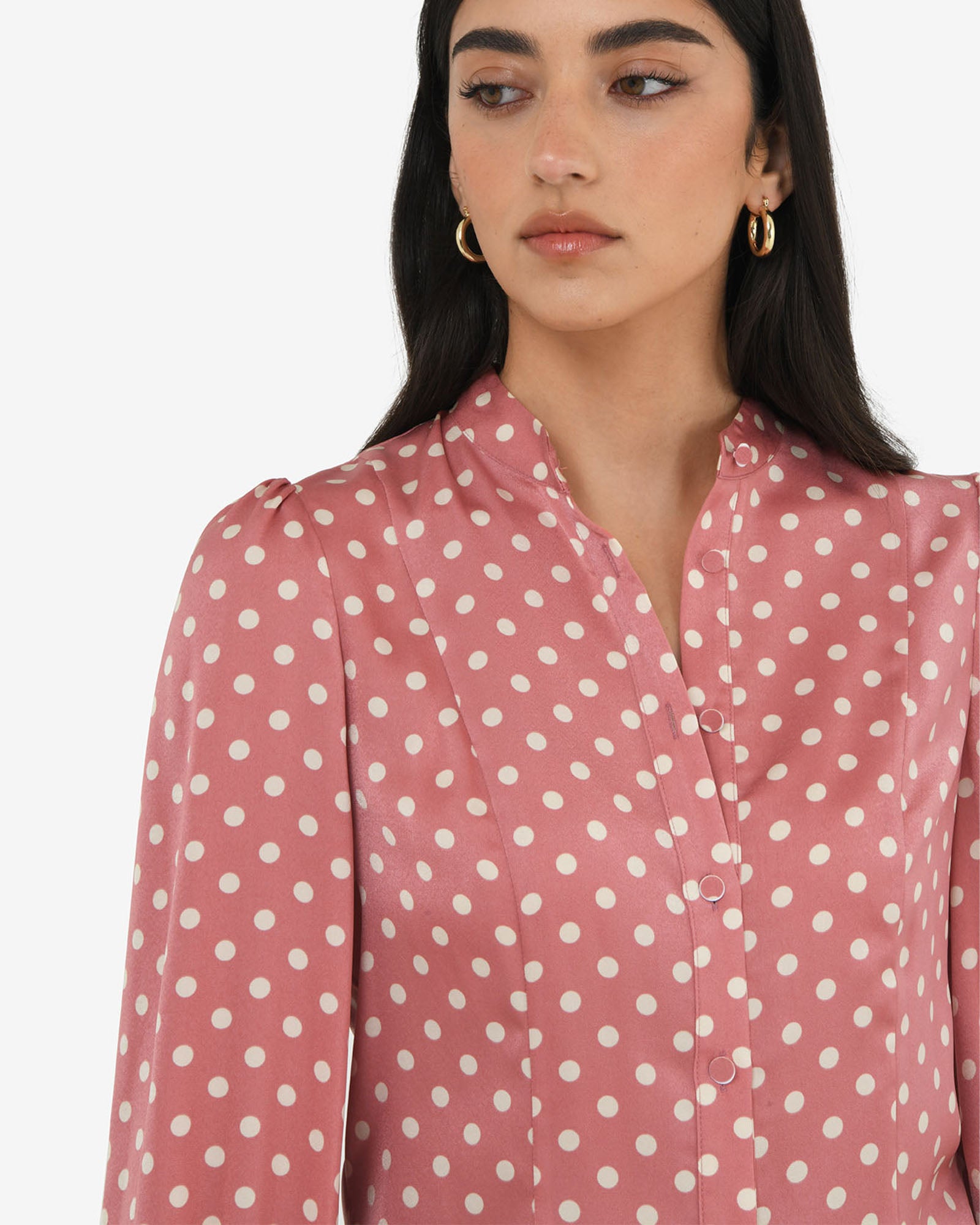 Dotti Polka Dot Printed Blouse