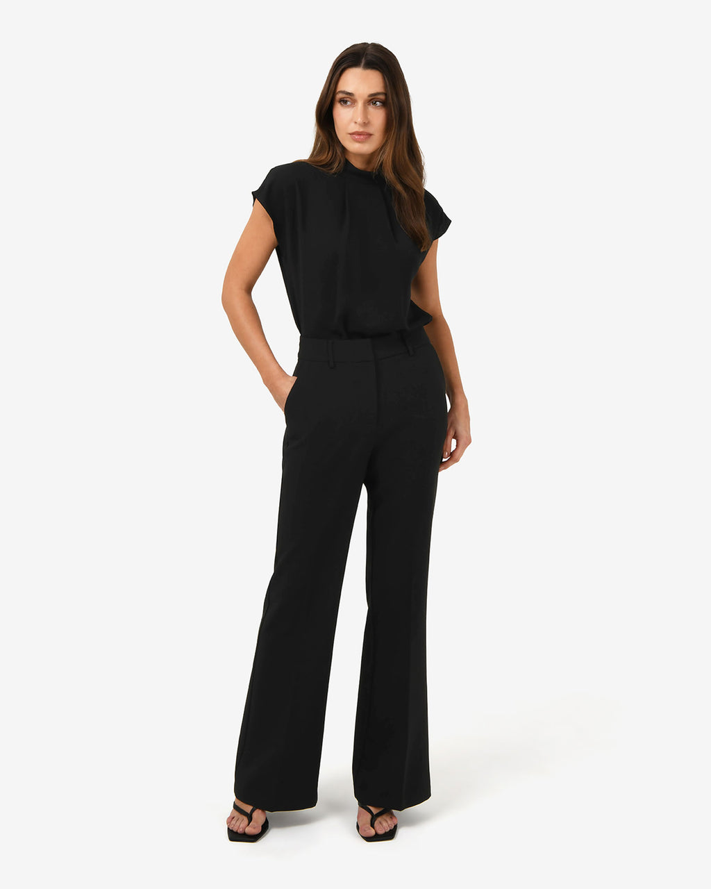 Tiara High Neck Shell Top