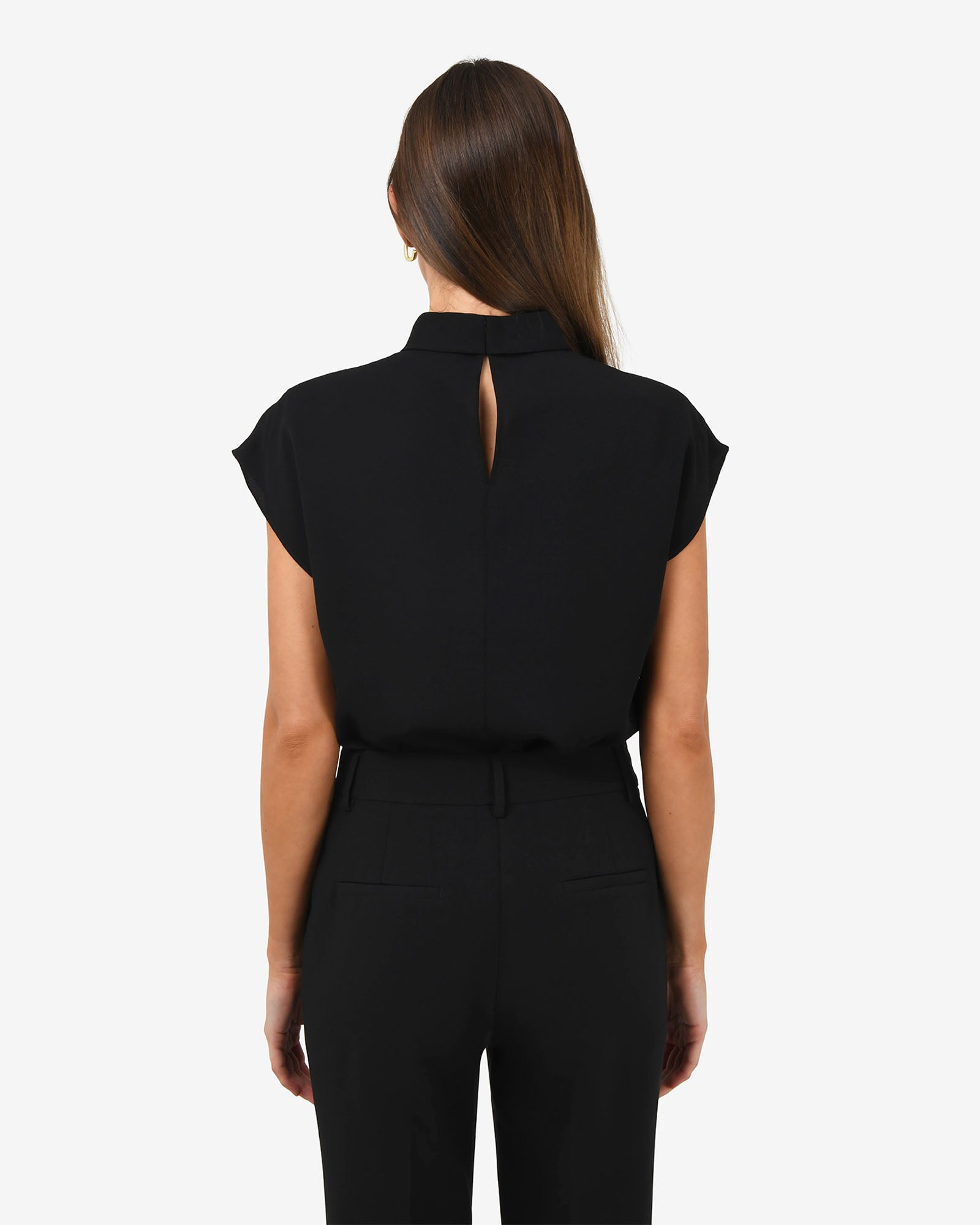 Tiara High Neck Shell Top