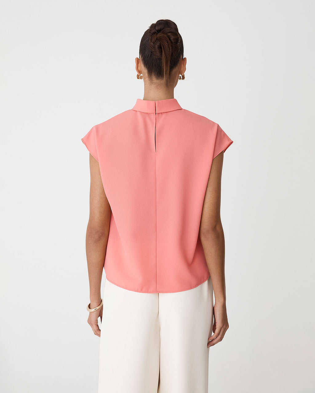 Tiara High Neck Shell Top