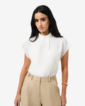 Tiara High Neck Shell Top