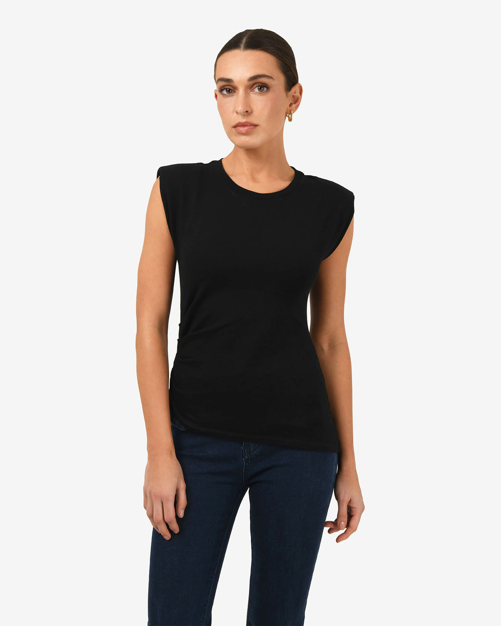Sarah Padded Ruched Jersey Top
