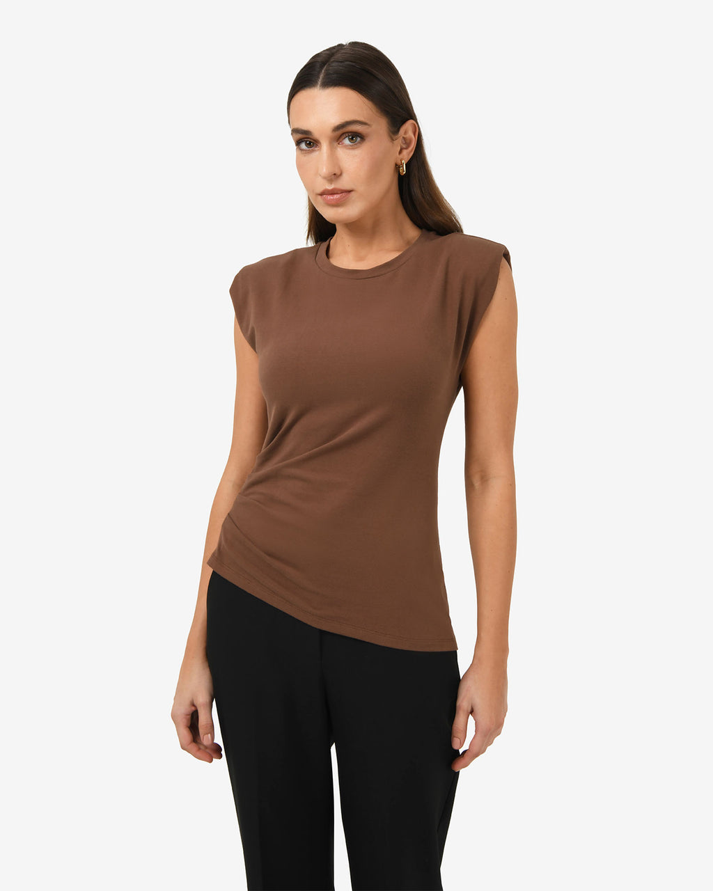Sarah Padded Ruched Jersey Top