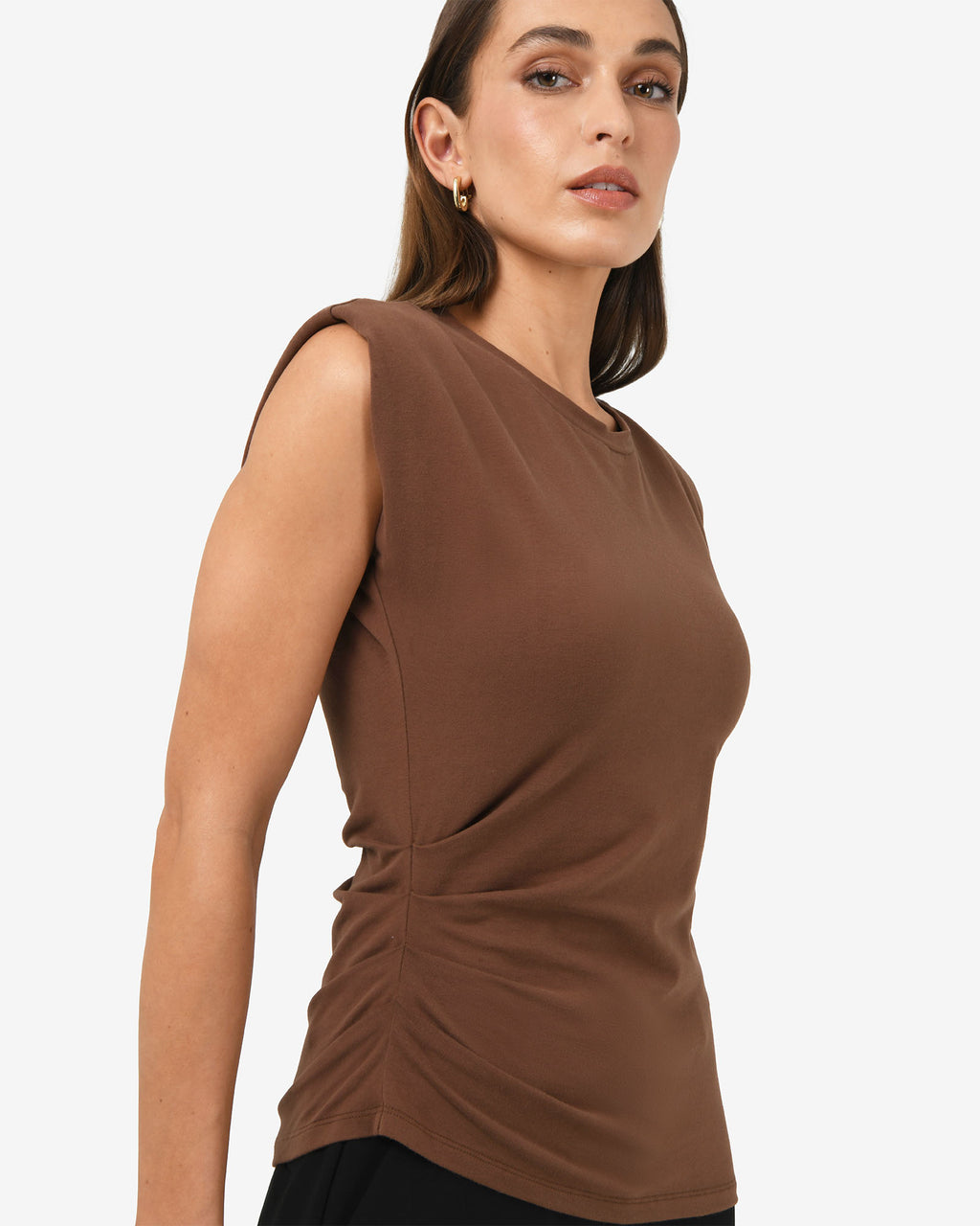 Sarah Padded Ruched Jersey Top