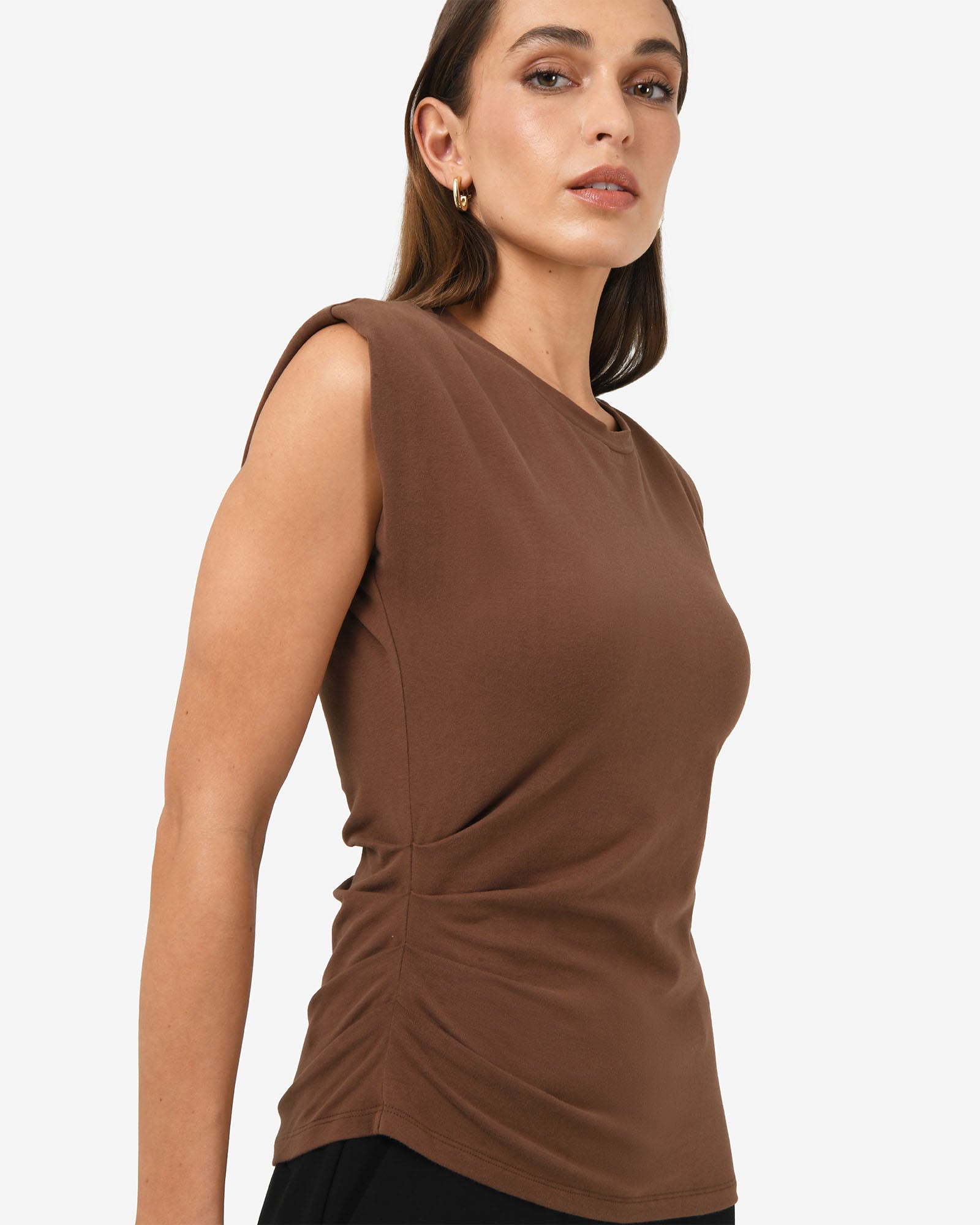 Sarah Padded Ruched Jersey Top