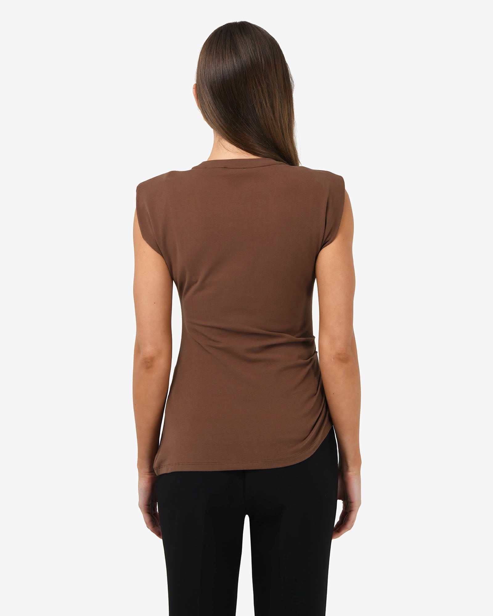 Sarah Padded Ruched Jersey Top