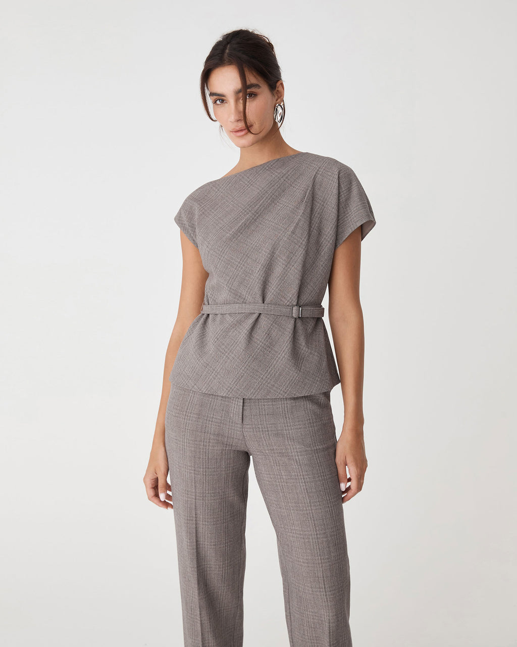 Loretta Pleat Belted Top