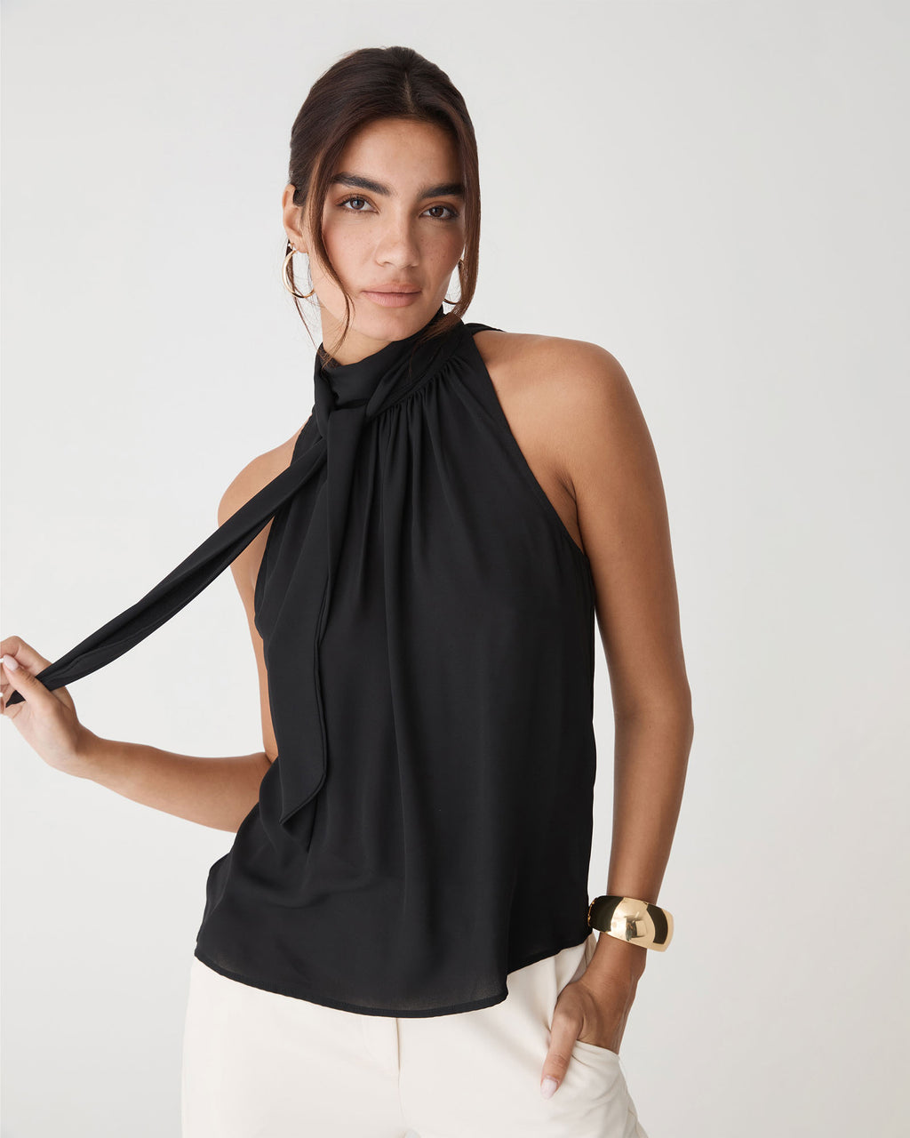 Shelby Draped Sleeveless Top